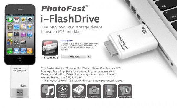 PhotoFast, iFlashDrive, Apple, iPhone, iPad, iPod